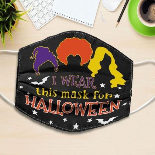 i wear this mask for halloween hocus pocus all over printed face mask 1