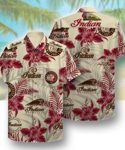 indian motorcycle symbol pattern hawaiian shirt 1