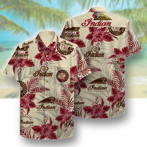 indian motorcycle symbol pattern hawaiian shirt 4