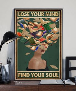 lose your mind find your soul reading book vintage poster 3