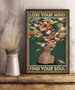 lose your mind find your soul reading book vintage poster 4