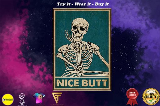nice butt skeleton vintage poster