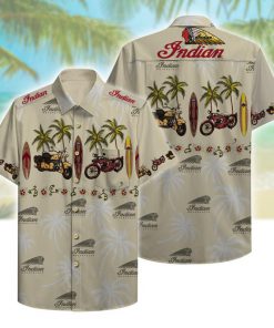tropical beach indian motorcycle hawaiian shirt 1