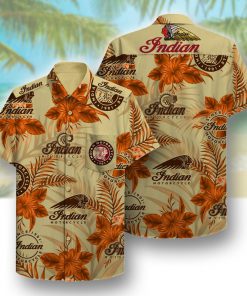 tropical indian motorcycle symbol hawaiian shirt 1