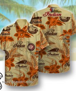 tropical indian motorcycle symbol hawaiian shirt