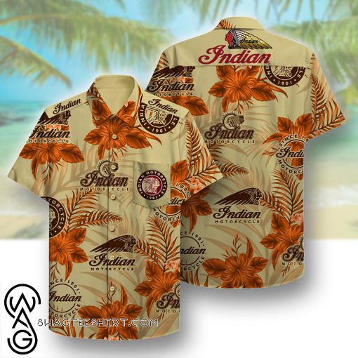 tropical indian motorcycle symbol hawaiian shirt