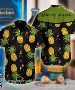 tropical johnnie walker symbol hawaiian shirt