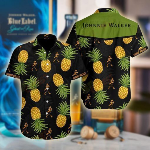 tropical johnnie walker symbol hawaiian shirt 3