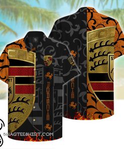 tropical porsche symbol hawaiian shirt