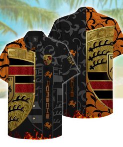 tropical porsche symbol hawaiian shirt 3