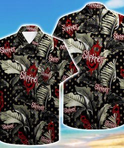tropical slipknot pattern hawaiian shirt 1