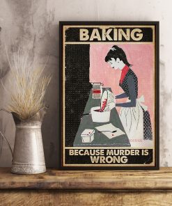 vintage baking because murder is wrong poster 2