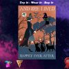 vintage black cat and she lived happily ever after halloween poster