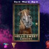 vintage horse hello sweet cheeks poster