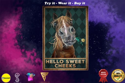 vintage horse hello sweet cheeks poster - Copy (2)