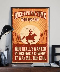 vintage once upon a time there was a boy who really wanted to become a cowboy poster 3