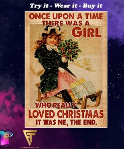 vintage once upon a time there was a girl who really loved christmas poster