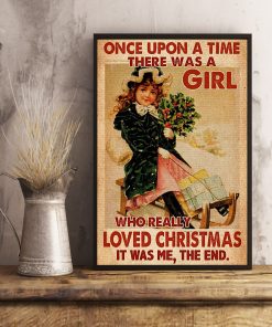vintage once upon a time there was a girl who really loved christmas poster 3