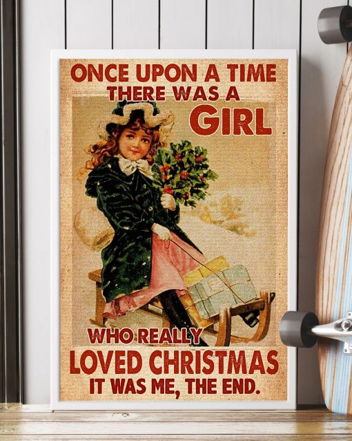 vintage once upon a time there was a girl who really loved christmas poster 4