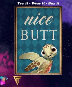 vintage sea turtle nice butt poster