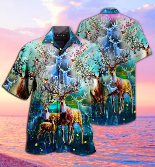 amazing deer full printing hawaiian shirt 1