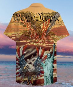 american eagle fly flag full printing hawaiian shirt 3