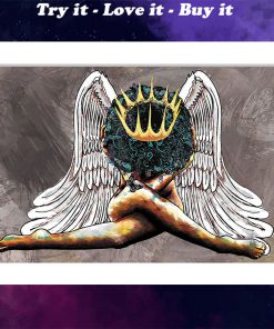 angel black queen watercolor poster