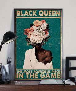 black queen the most powerful piece in the game retro poster 3