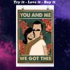 bob belcher and linda belcher you and me we got this bob's burgers retro poster