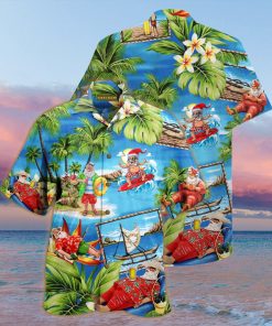 christmas santa claus surfing full printing hawaiian shirt 1
