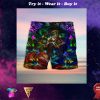 colorful cat full printing hawaiian shorts