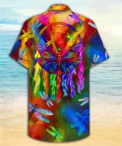 colorful dragonfly full printing hawaiian shirt 2