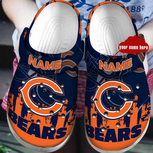 custom name chicago bears football team crocs 1