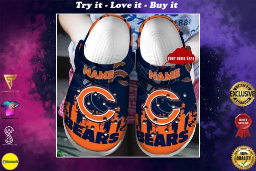 custom name chicago bears football team crocs