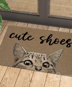 cute shoes cat doormat 1