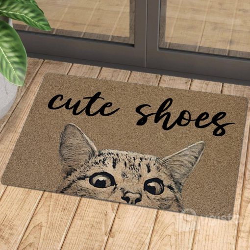 cute shoes cat doormat 1