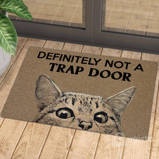 definitely not a trap door cat doormat 1