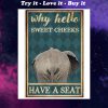 elephant why hello sweet cheeks have a seat retro poster