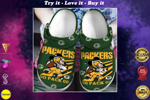 green bay packers and mickey mouse crocs