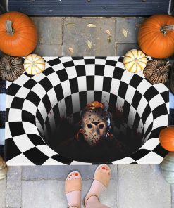 halloween friday the 13th jason voorhees illusion doormat 1 - Copy (2)