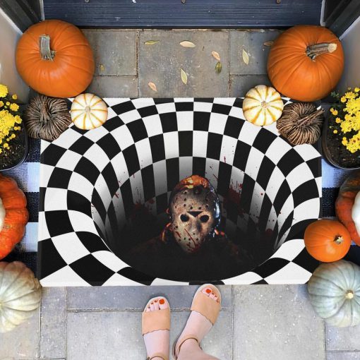 halloween friday the 13th jason voorhees illusion doormat 1 - Copy (2)