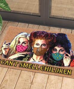 halloween hocus pocus with mask i cant smell children doormat 1