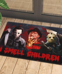 halloween horror killers i cant smell children doormat 1 - Copy