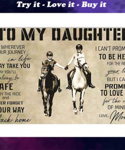 horse to my daughter love mom poster