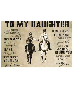 horse to my daughter love mom poster 3