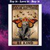 in a world where you can be anything be kind elephant retro poster