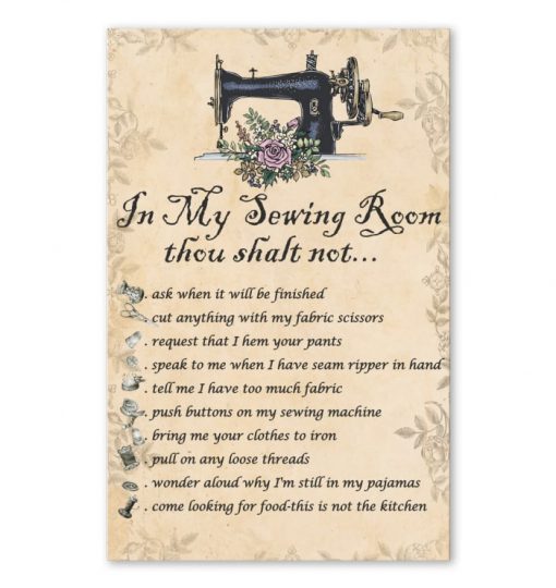 in my sewing room thou shalt not bedroom decor poster 1