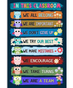in this classroom we all belong we are a team back to school poster 1