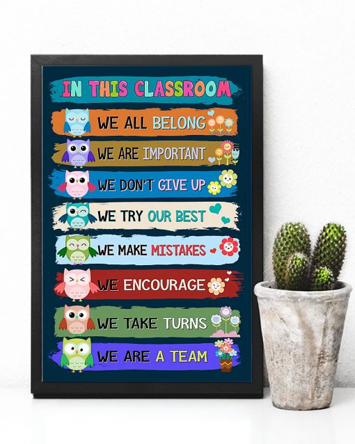 in this classroom we all belong we are a team back to school poster 3