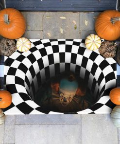 it movie illusion halloween doormat 1